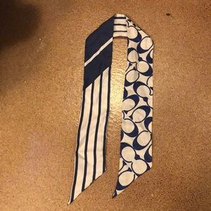 Coach blue and white Purse accessory/headband.